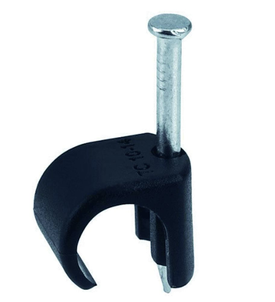 10MM ROUND CABLE CLIP BLACK