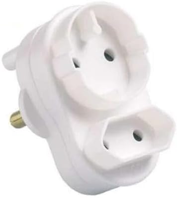 Plug Adaptor 2W 1Schuko 1Euro