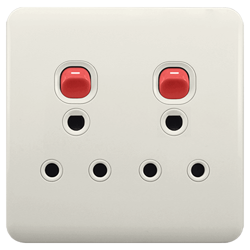 LEAR 4X4 16A DOUBLE SOCKET RED DEDICATED