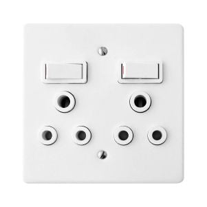 CRABTREE 4X4 16A DBL SOCKET+ COVER
