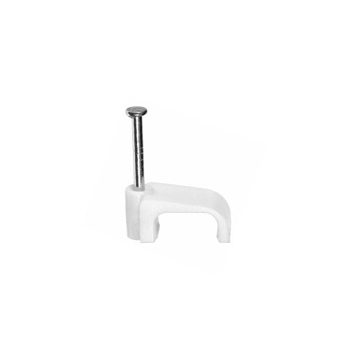 5MM CABLE CLIP FLAT WHITE