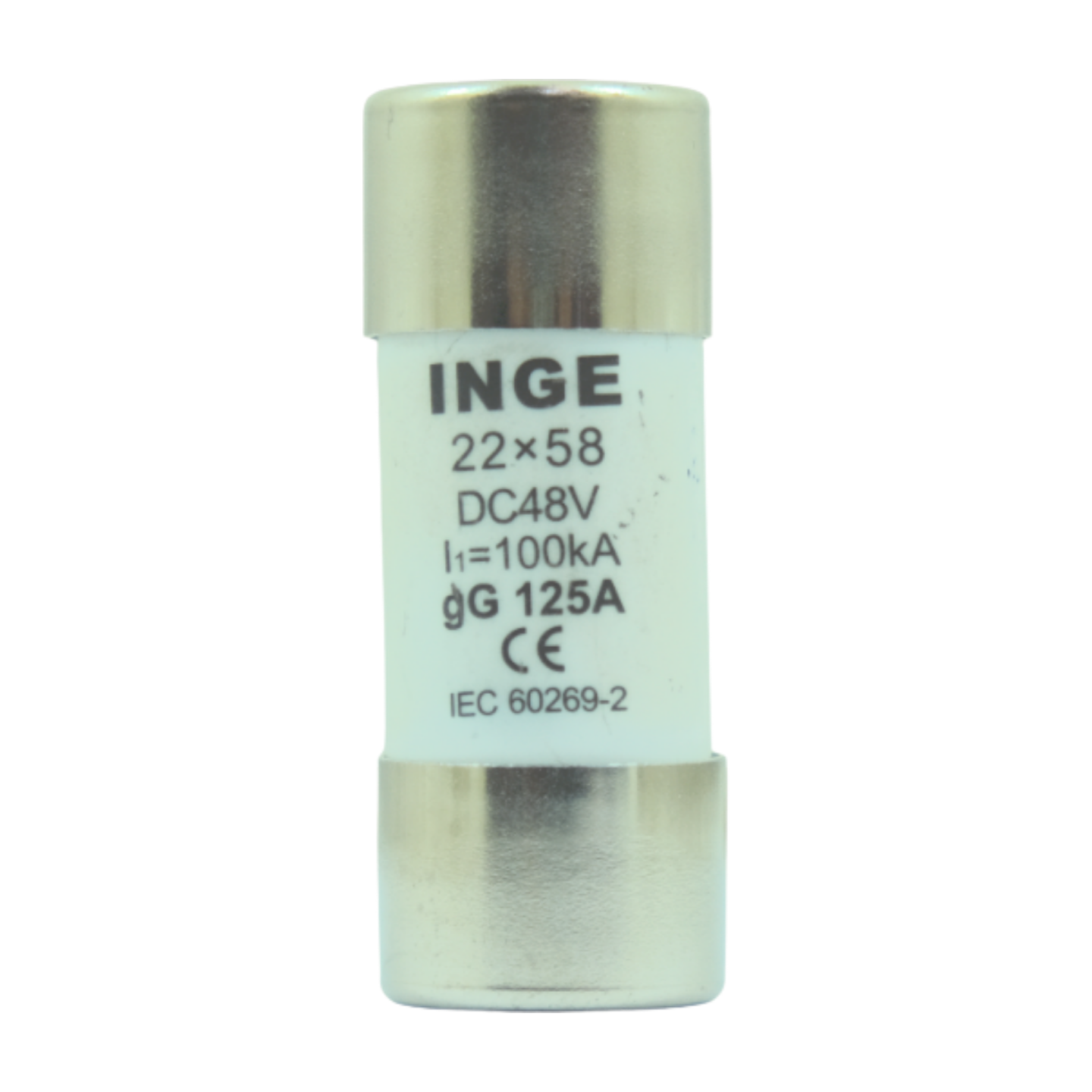 DC Cylindrical Fuse Link 125A 48VDC/1000VDC 22x58mm
