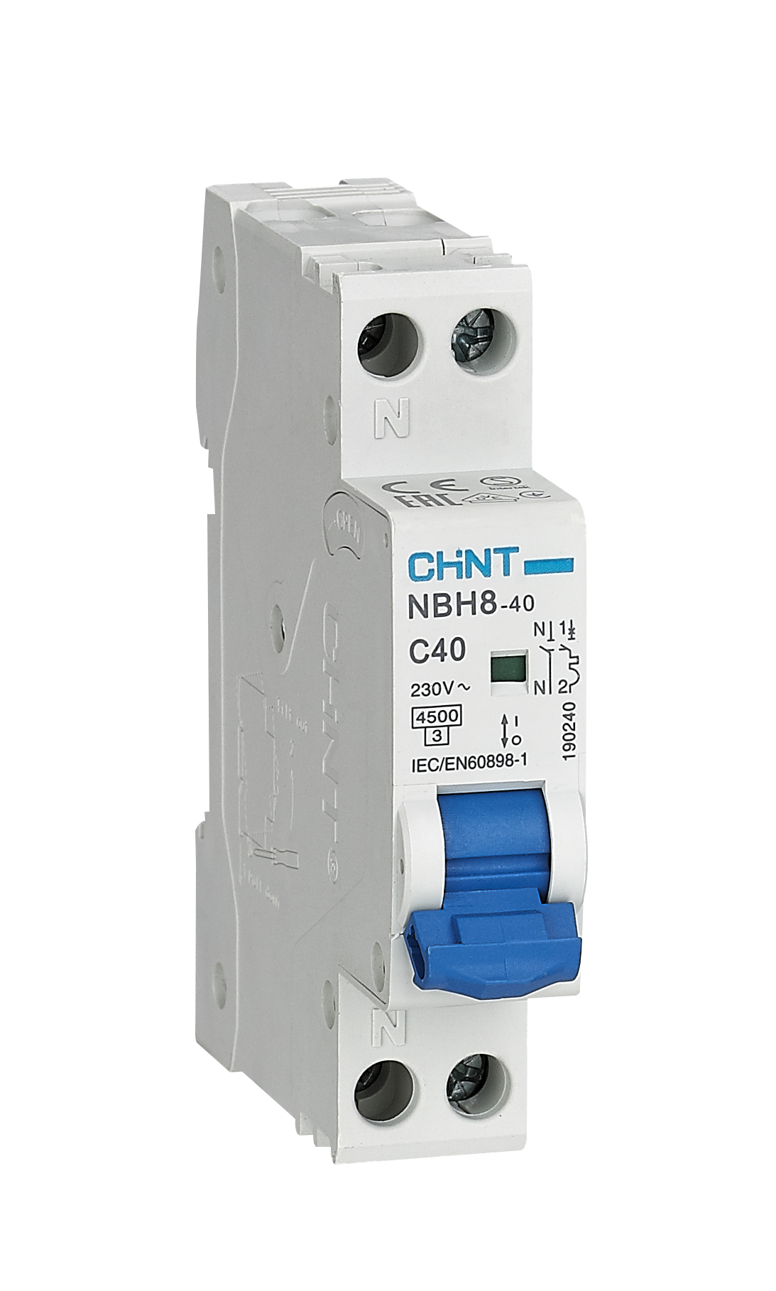 CHINT NBH8-40 20A LN 1P 3KA BREAKER