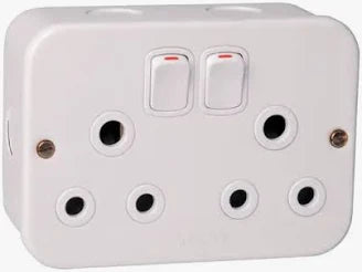 Onesto 16A Double Steel Industrial Socket