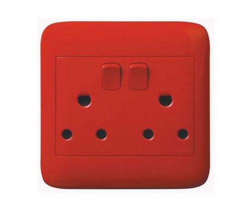 ONESTO ORACLE 4X4 16A DOUBLE SOCKET RED DEDICATED