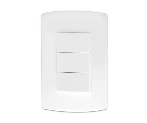 TRINITY 4X2 3 LEVER 1 WAY SWITCH WHITE