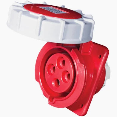 16A 4 Pin IP67 PANEL ANGLE SOCKET