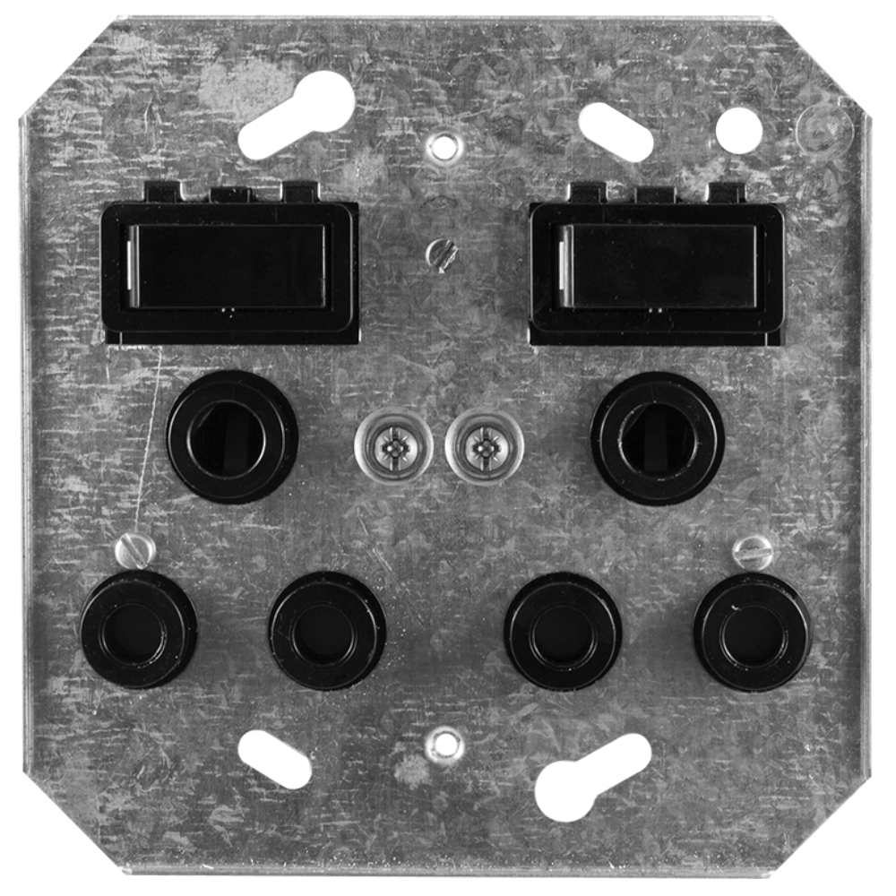 CRABTREE 4X4 16A DBL SOCKET BLACK