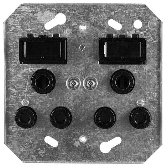 CRABTREE 4X4 16A DBL SOCKET BLACK