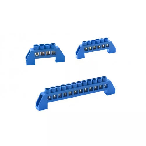 10 WAY NEUTRAL BAR BLUE
