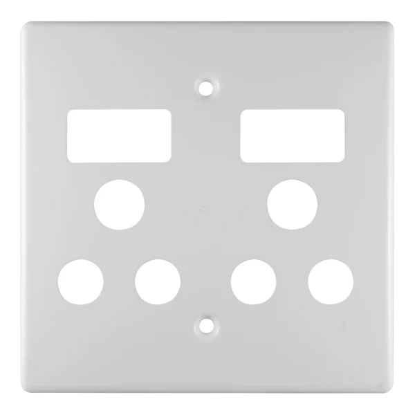 Crabtree 4x4 White Double Plug Cover