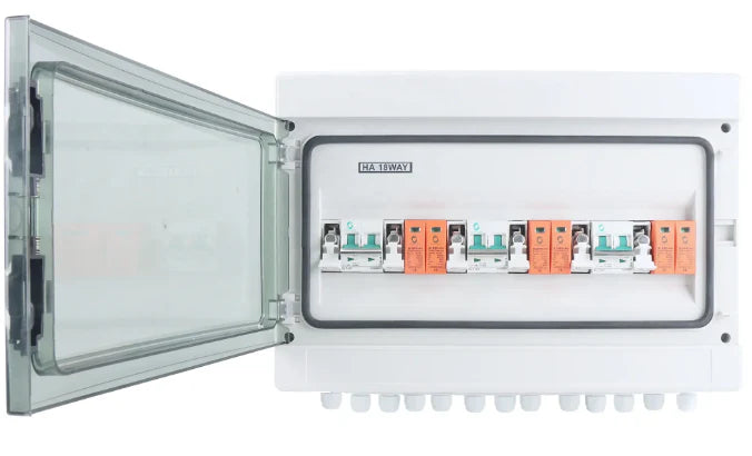 PV 800V Isolation & Protection Box: 3 PV Inputs / 3 DC Outputs - 3 Strings / 3 MPPT (18 Way Box)