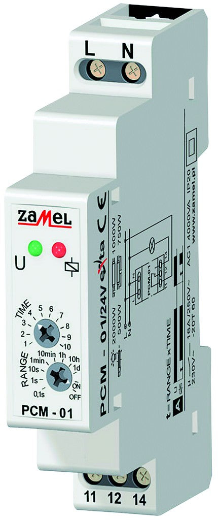 Zamel PCM-01 230VAC DELAY-ON TIMER 16A