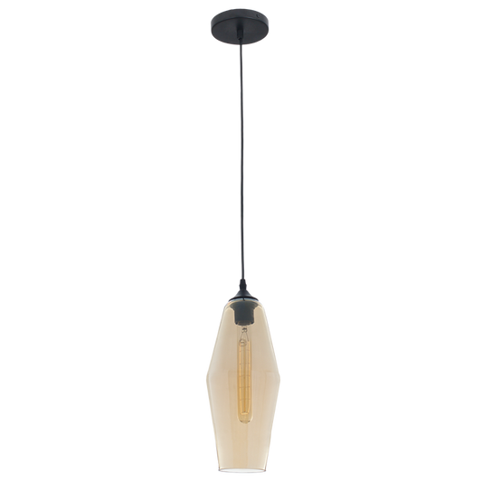 Bright Star PEN756 AMBER GLASS PENDANT