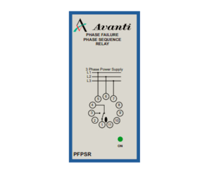 PHASE FAILURE PHASE SEQUENCE RELAY 400VAC AVANTI
