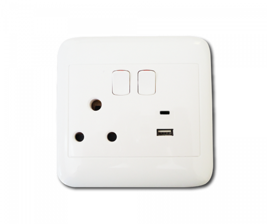 ONESTO ORACLE 4X4 1XRSA SWITCH SOCKET+ 1 X TYPE A + 1 X TYPE C USB