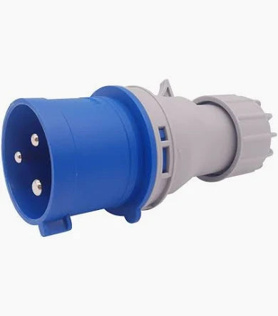 16A 3 Pin IP44 Male Plug Top 230V