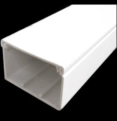 100X75 White PVC SOLID TRUNKING